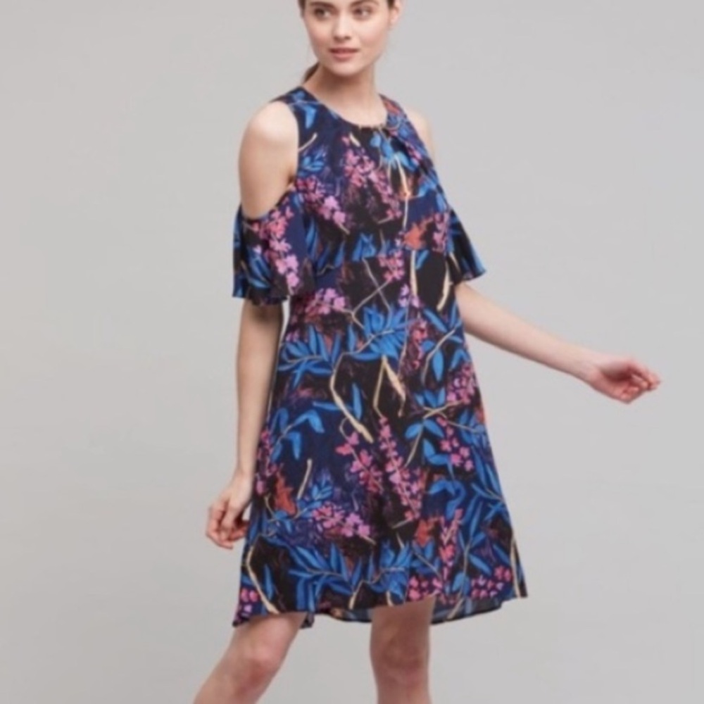 Anthropologie Maeve Elia Cold Shoulder Dress
